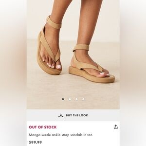 Mango Tan Women Sandals